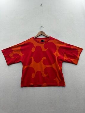 Adidas Marimekko Women’s Medium Over Sized Slightly Cropped T-Shirt